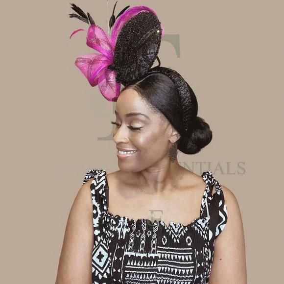 Midnight Bloom Beaded Fascinator Midnight Bloom Fascinator - Etsy main image 3